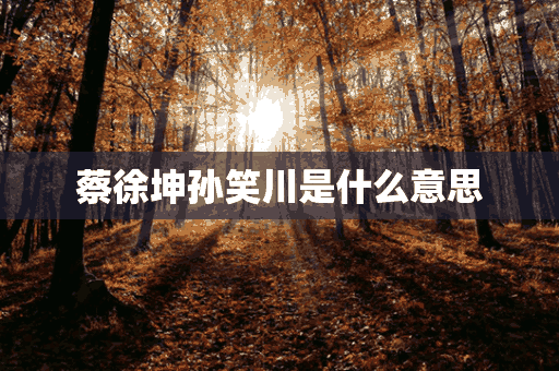 蔡徐坤孙笑川是什么意思